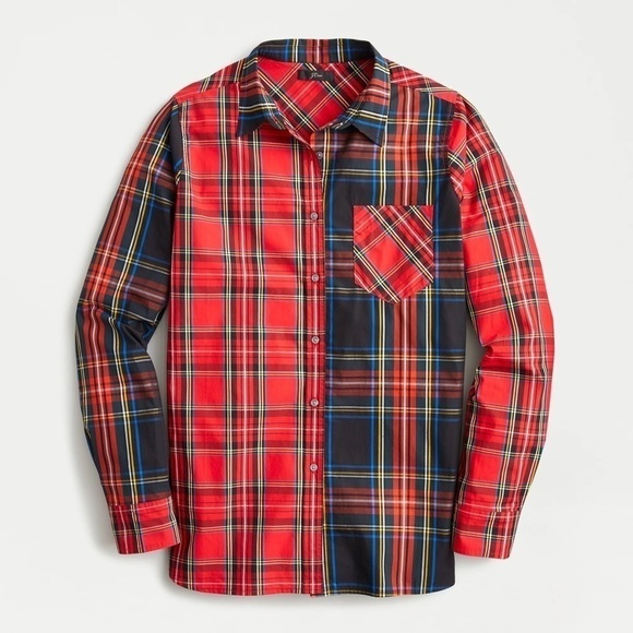 J.Crew Classic-fit Boy Shirt In Mixed Stewart Tartan Sz 10 - Picture 1 of 11
